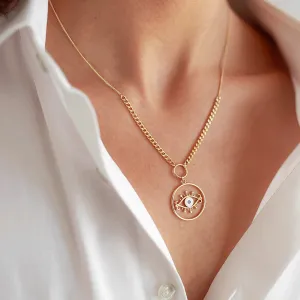 14k Gold Evil Eye Necklace