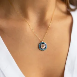 14k Gold Evil Eye Necklace