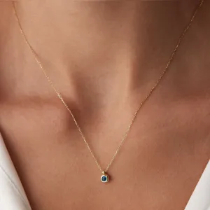 14k Gold Evil Eye Necklace