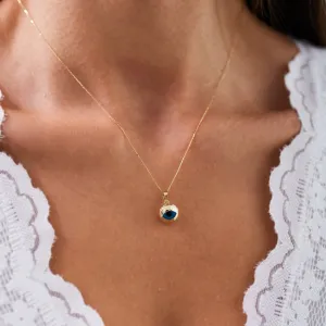 14k Gold Evil Eye Necklace