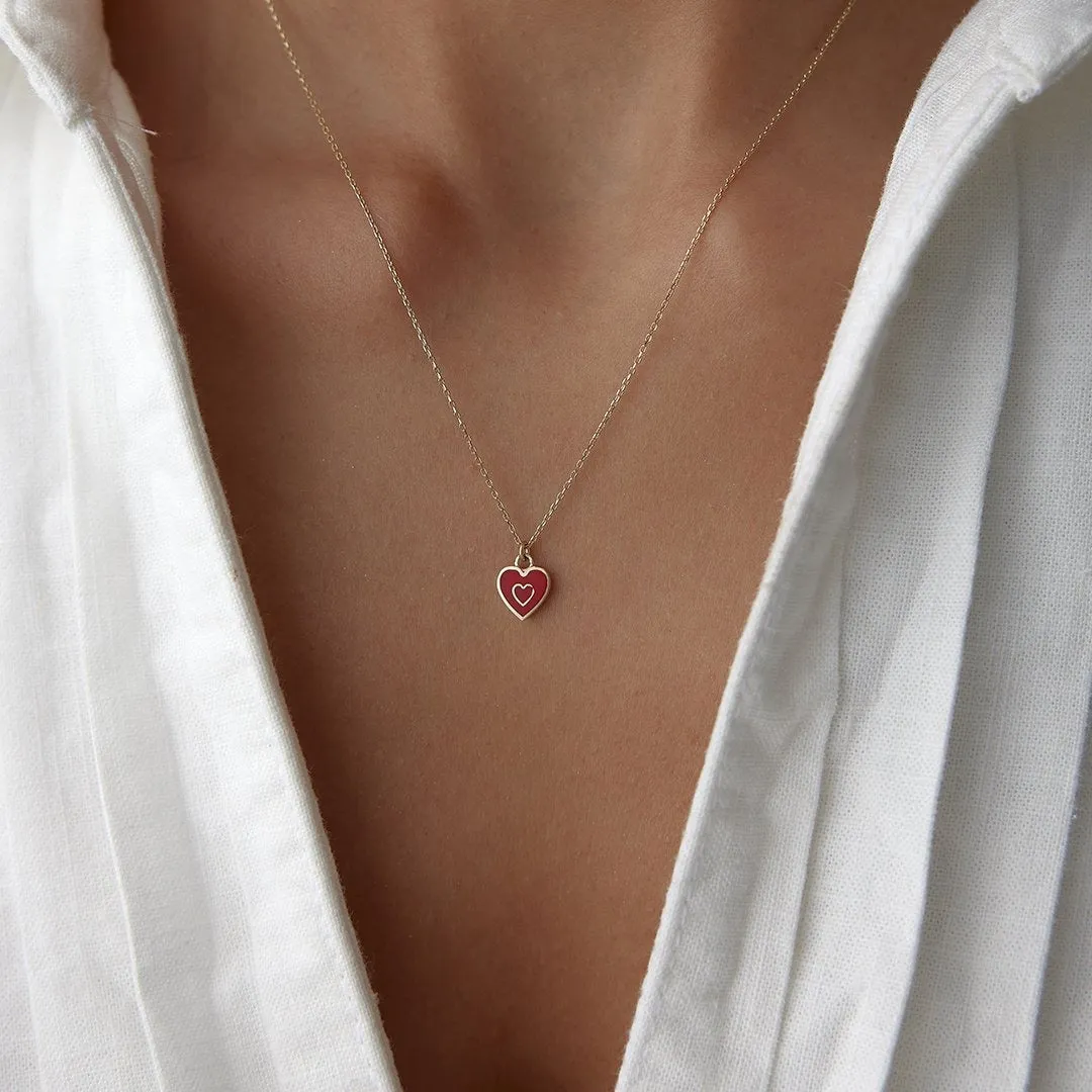 14k Gold La Bon Heart Necklace