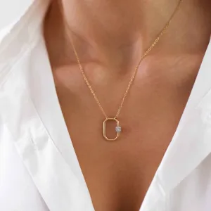 14k Gold Lock Necklace