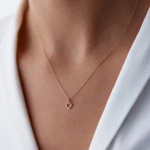 14k Gold Mini Rudder Necklace