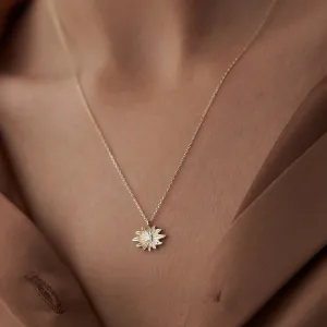 14k Gold Ori Flower Necklace