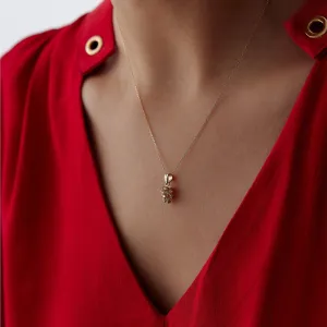 14k Gold Pinecone Necklace