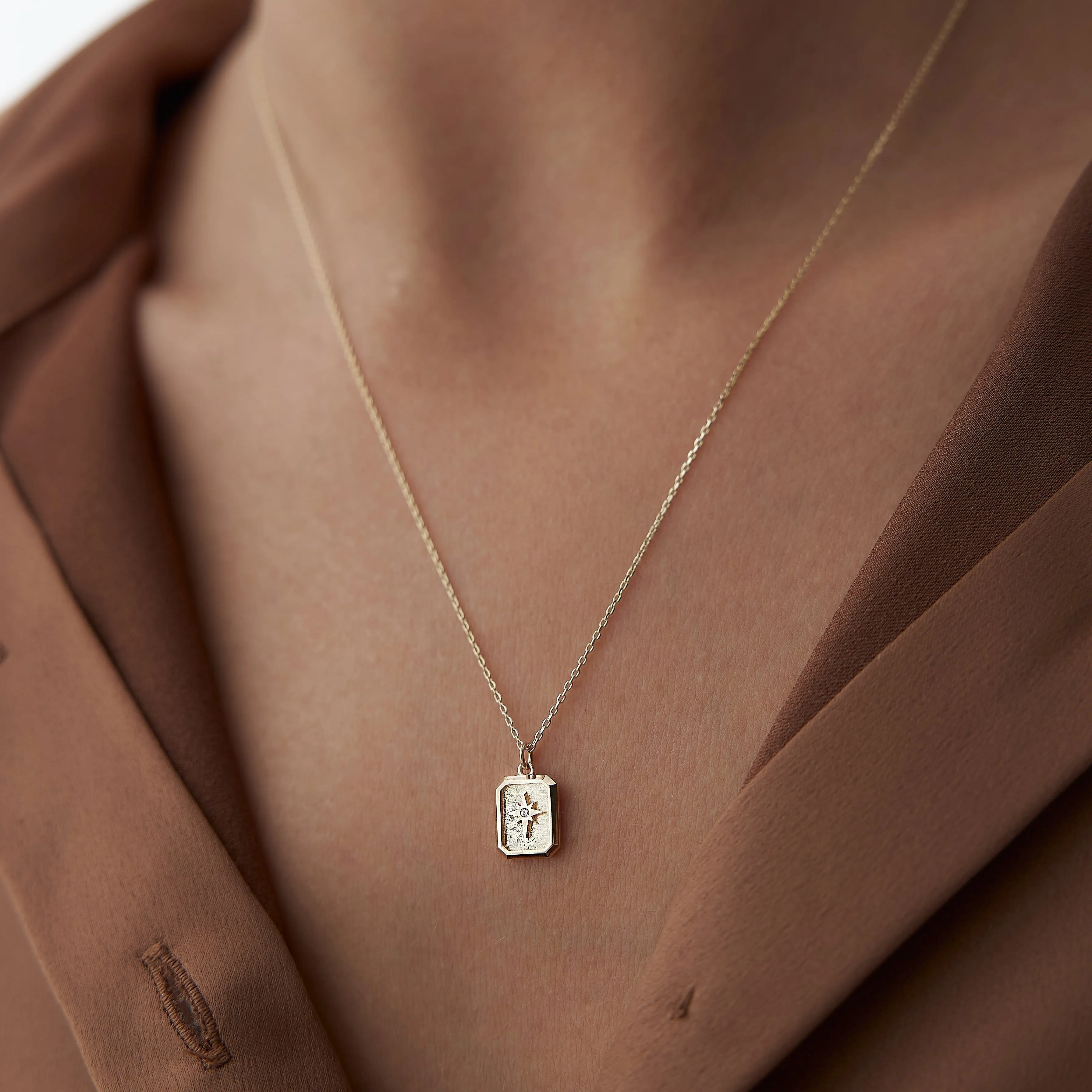 14k Gold Polar Star Necklace