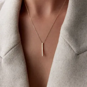 14k Gold Rod Necklace