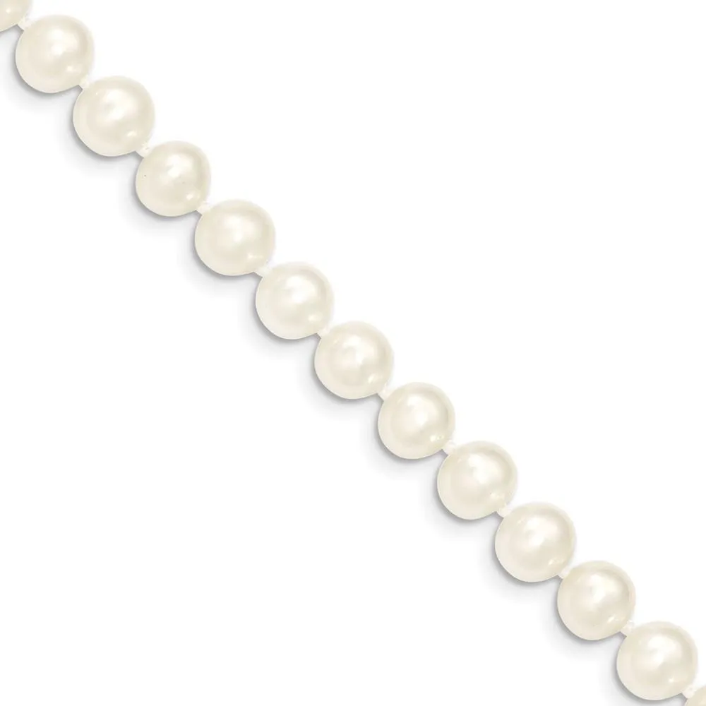 14k Gold White Freshwater Cultured Pearl Necklace