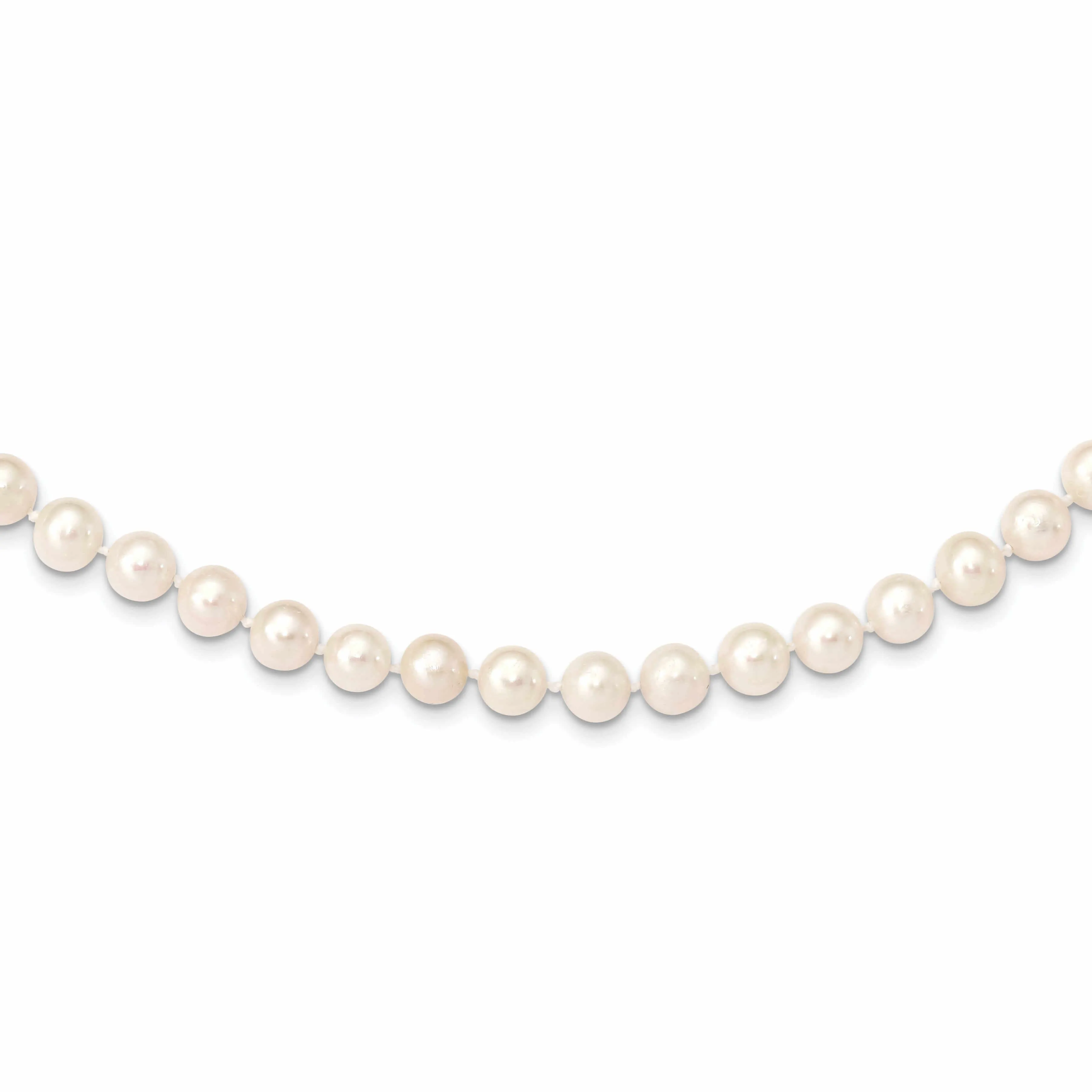 14k Gold White Freshwater Cultured Pearl Necklace