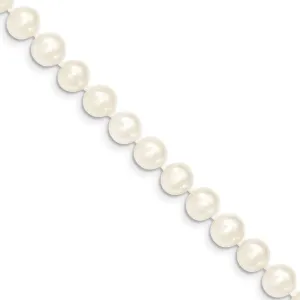 14k Gold White Freshwater Cultured Pearl Necklace