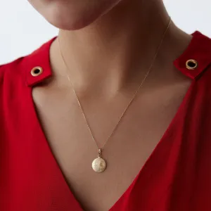 14k Gold World Map Necklace
