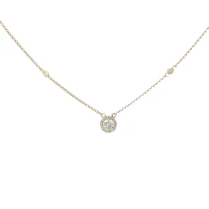 14K YELLOW GOLD .29CT G SI1 DIAMOND SOLITAIRE NECKLACE