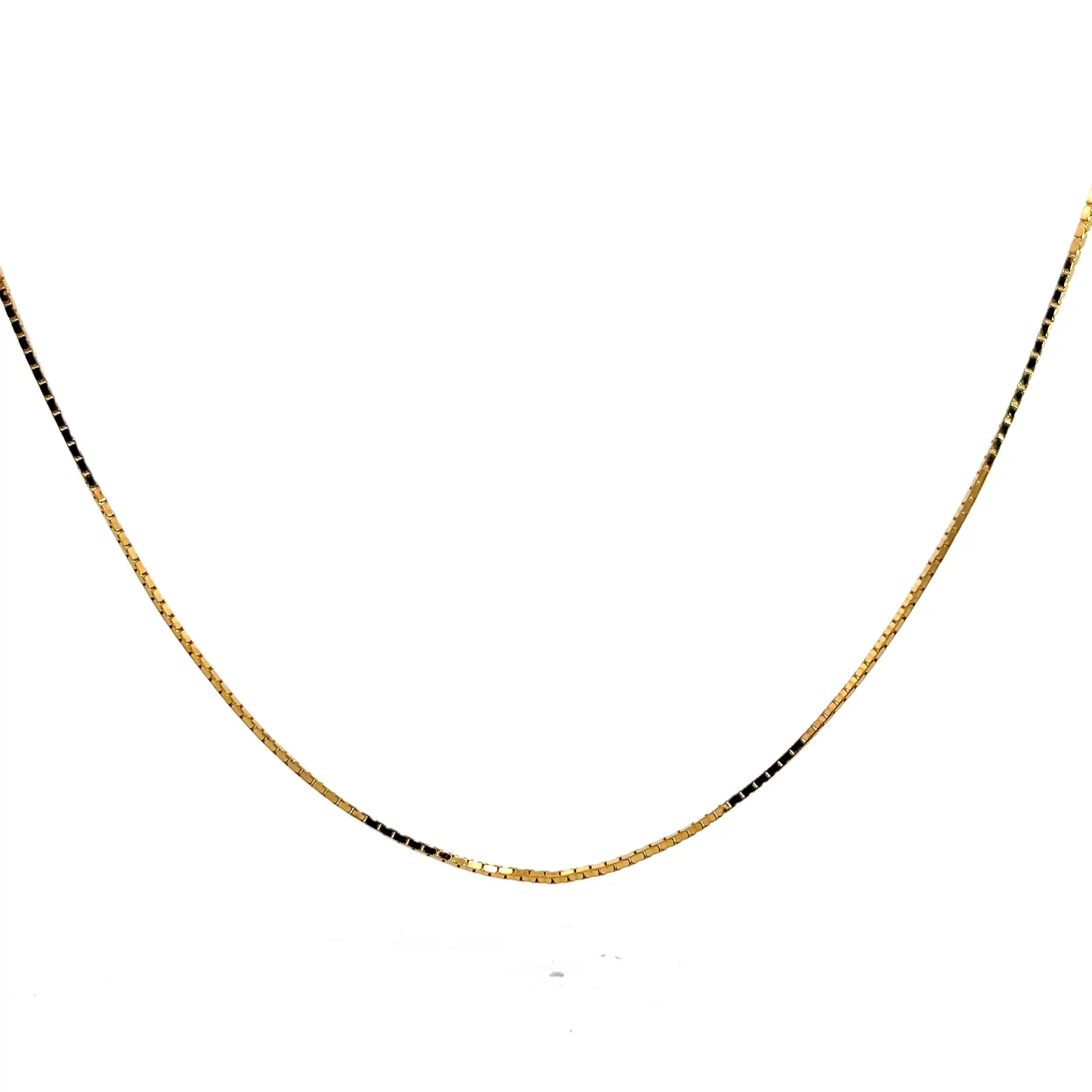 14K Yellow Gold 4.20 gram Box Chain 1 mm 20"inches