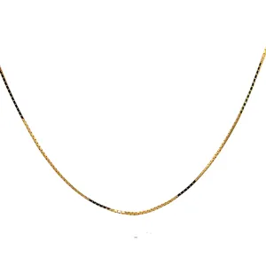 14K Yellow Gold 4.20 gram Box Chain 1 mm 20"inches