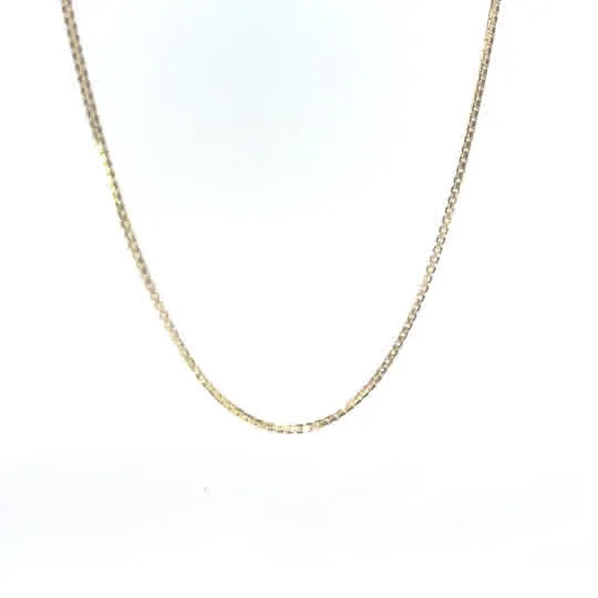 14k Yellow Gold 9.9 Gram Box Chain 22 inch 1.64mm