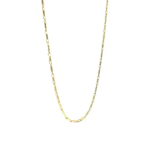 14K YELLOW GOLD DIAMOND CUT BARREL LINK 14.4 GRAM 2MM 22 INCH
