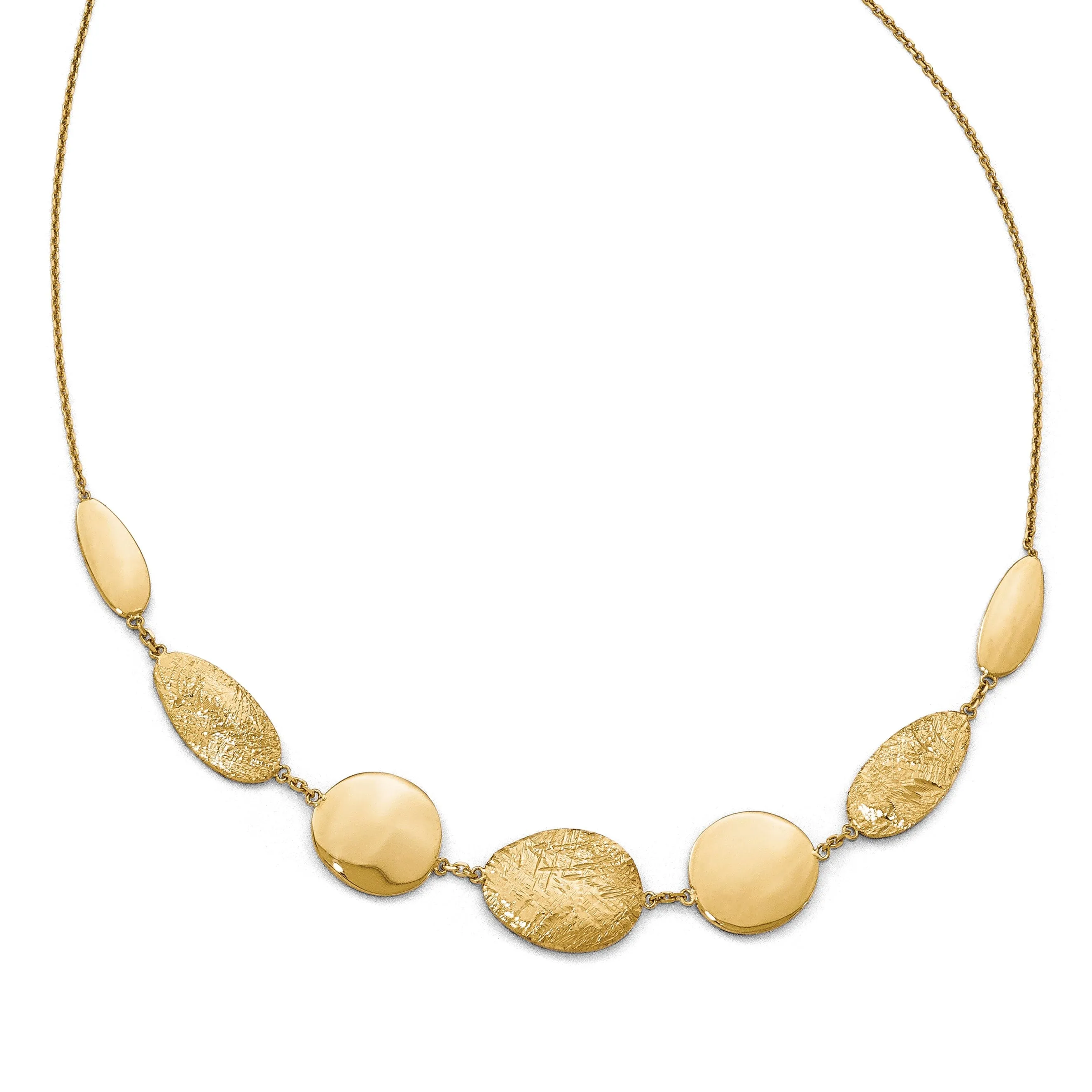 14k Yellow Gold Polished D.C Necklace
