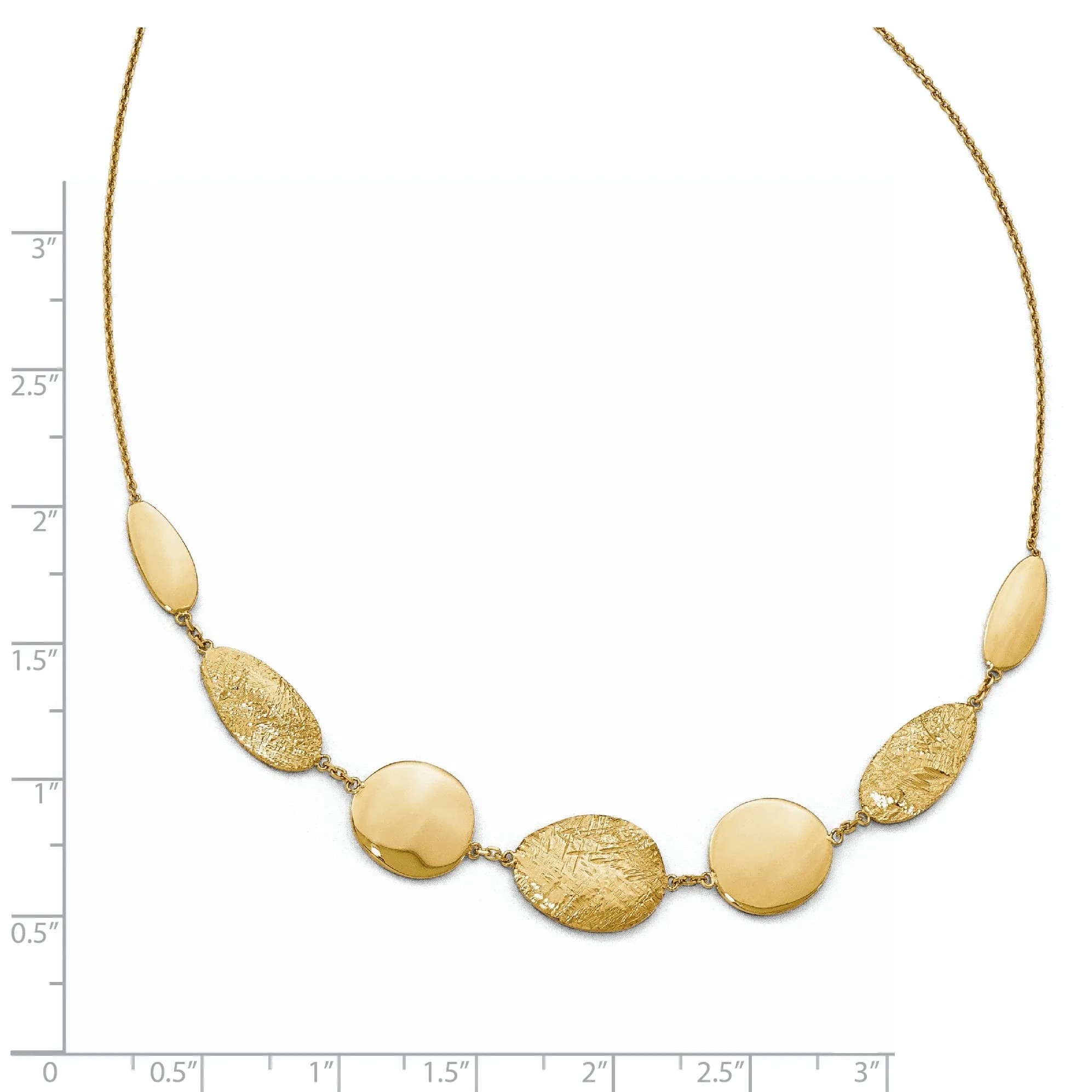 14k Yellow Gold Polished D.C Necklace