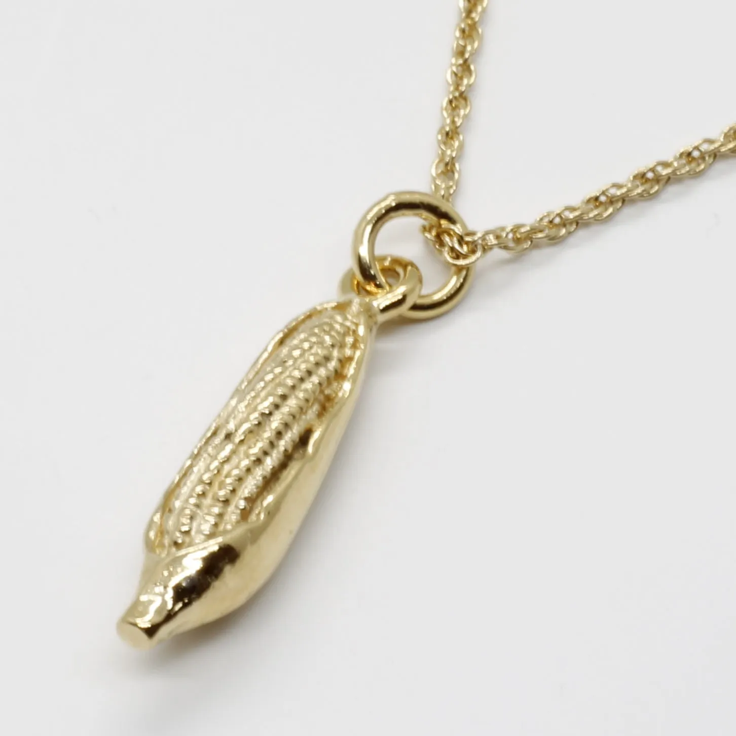 14kt Gold Vermeil Ear Of Corn Cob Necklace