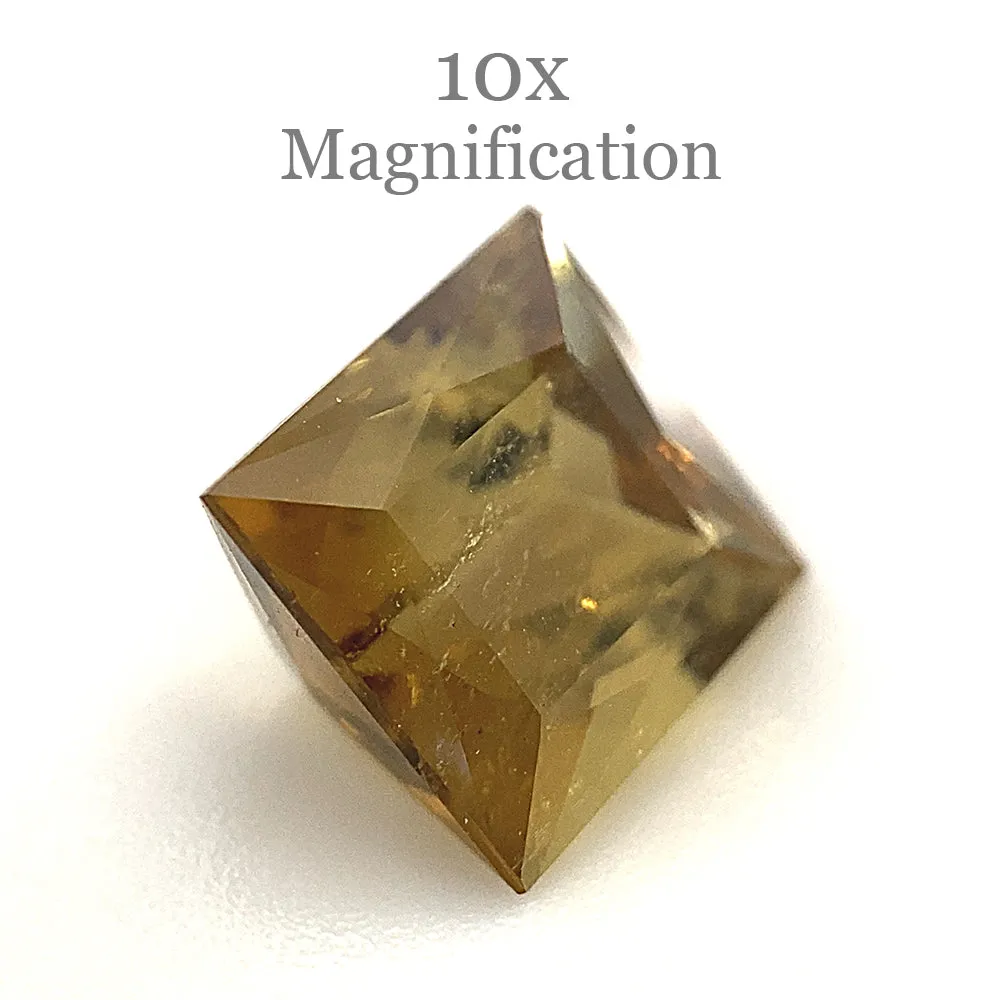 1.5ct Square orangy Yellow Tourmaline