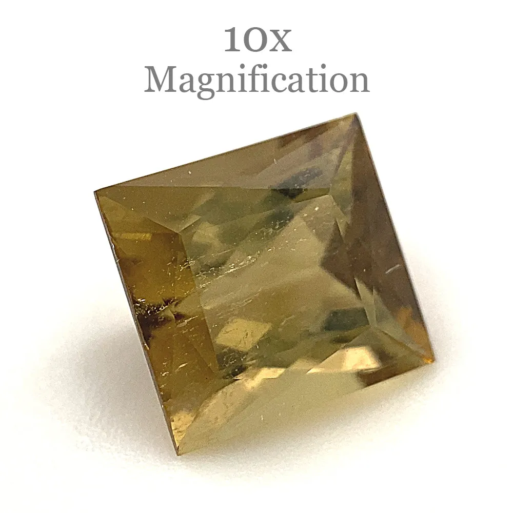 1.5ct Square orangy Yellow Tourmaline