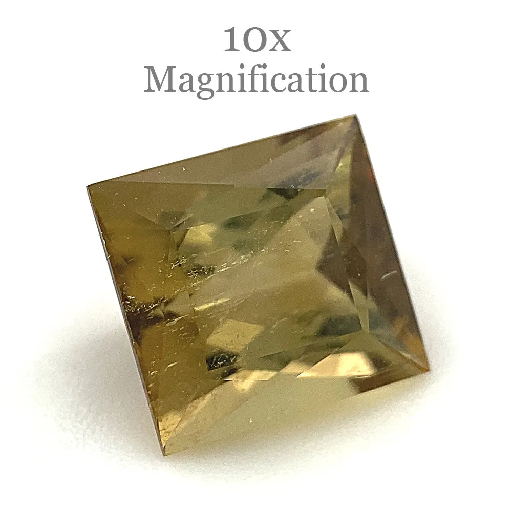 1.5ct Square orangy Yellow Tourmaline