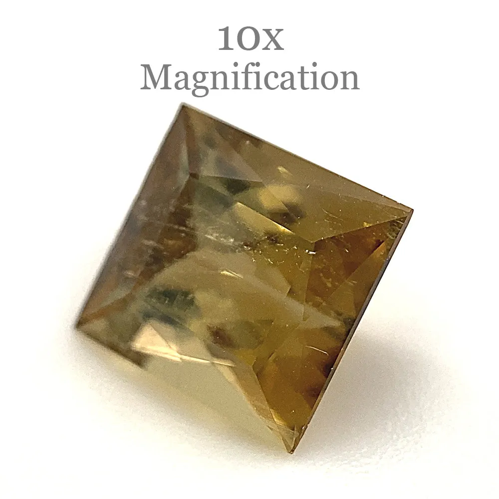 1.5ct Square orangy Yellow Tourmaline