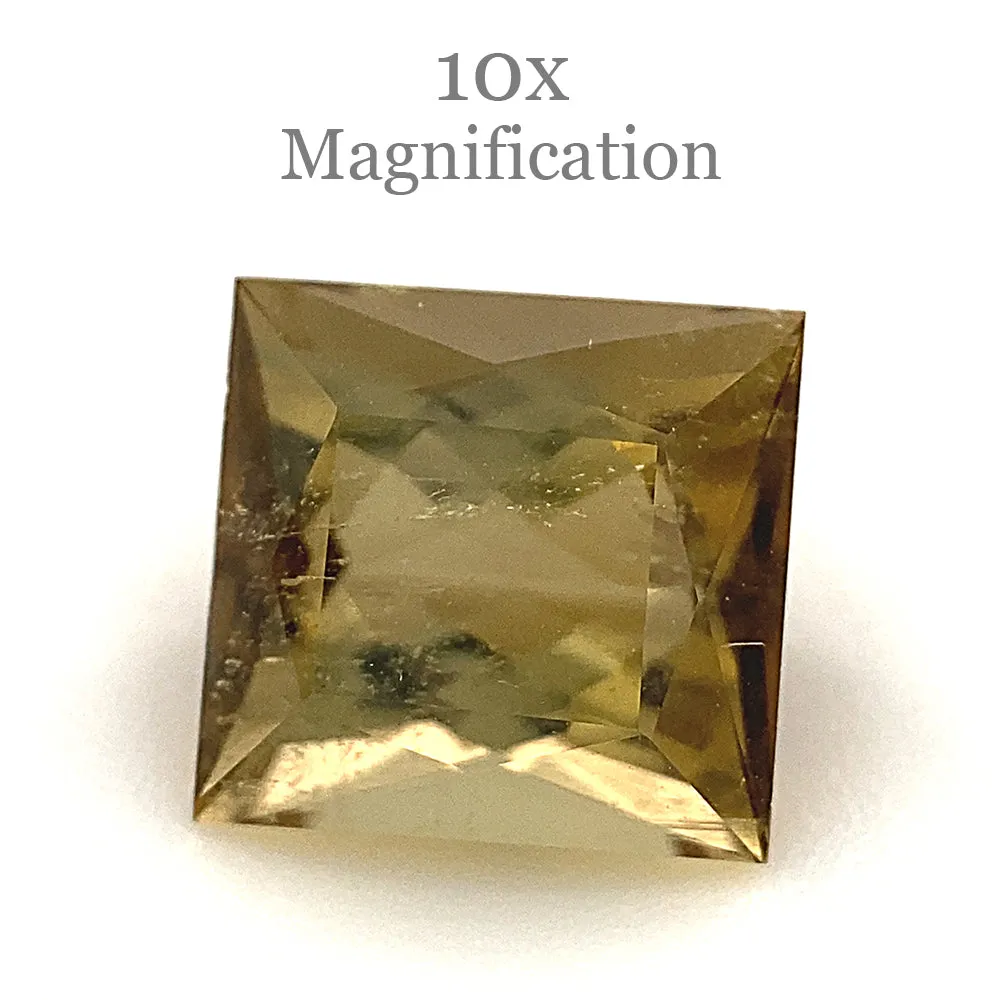 1.5ct Square orangy Yellow Tourmaline