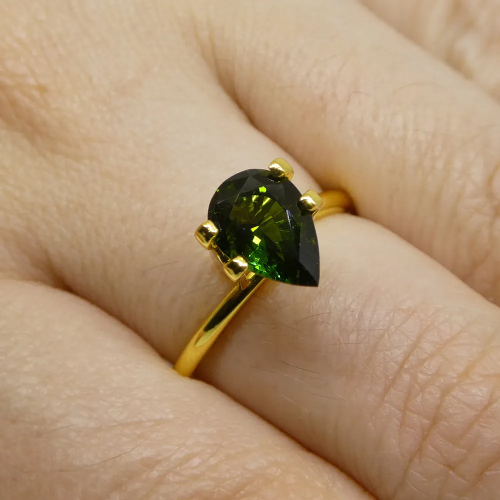 1.69ct  Pear Green Tourmaline