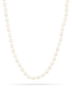 16" Chunky Seed Pearl Necklace - 14k Yellow Gold