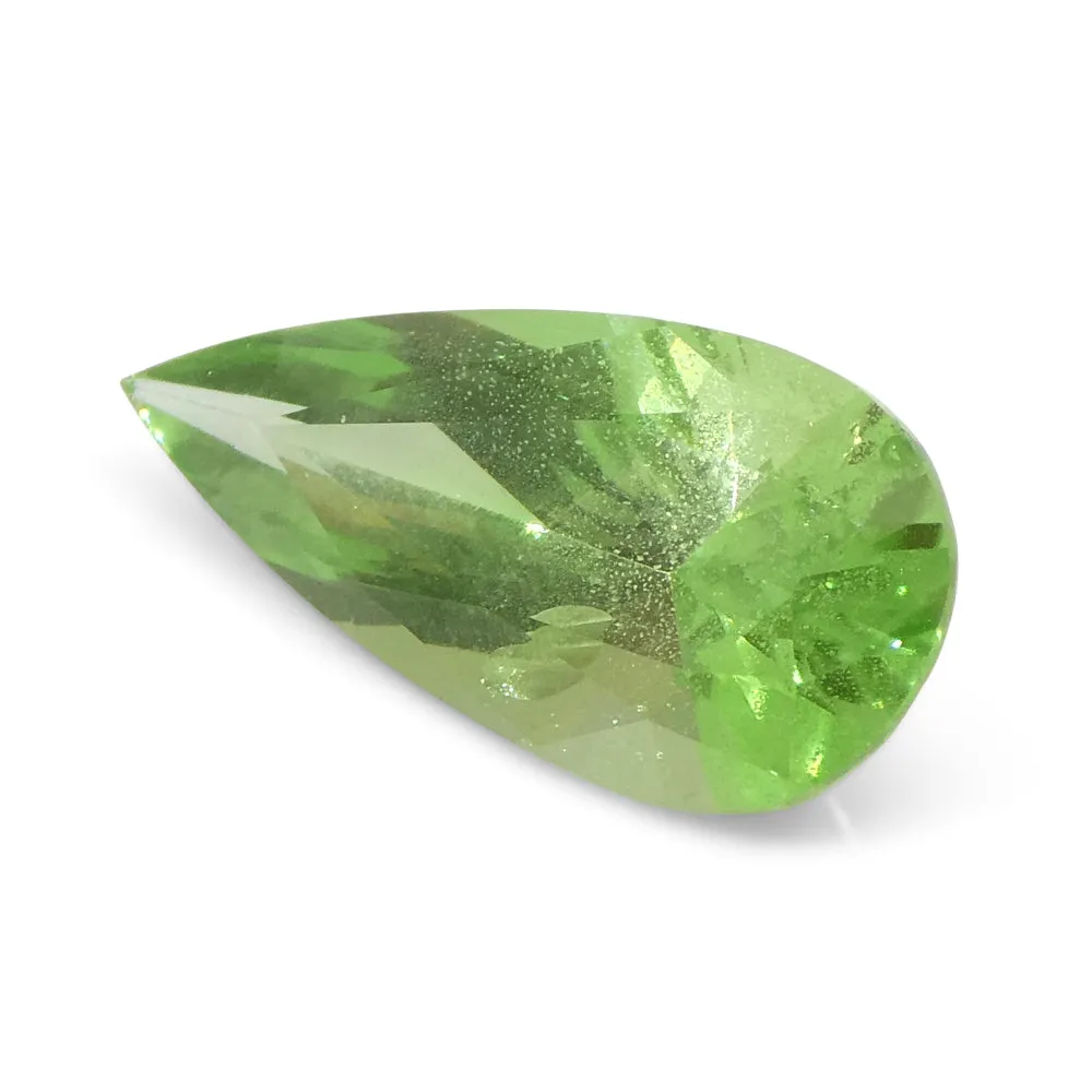 1.71ct Pear Green Merelani Mint Tsavorite Garnet from Tanzania