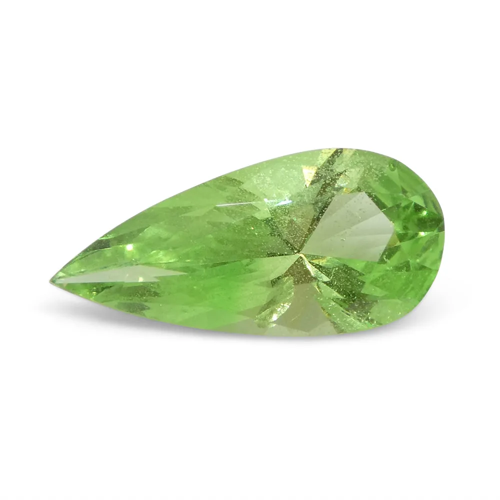 1.71ct Pear Green Merelani Mint Tsavorite Garnet from Tanzania