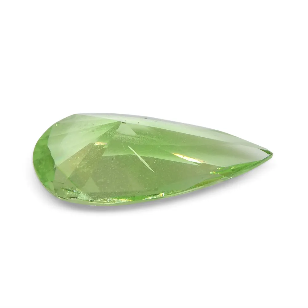 1.71ct Pear Green Merelani Mint Tsavorite Garnet from Tanzania