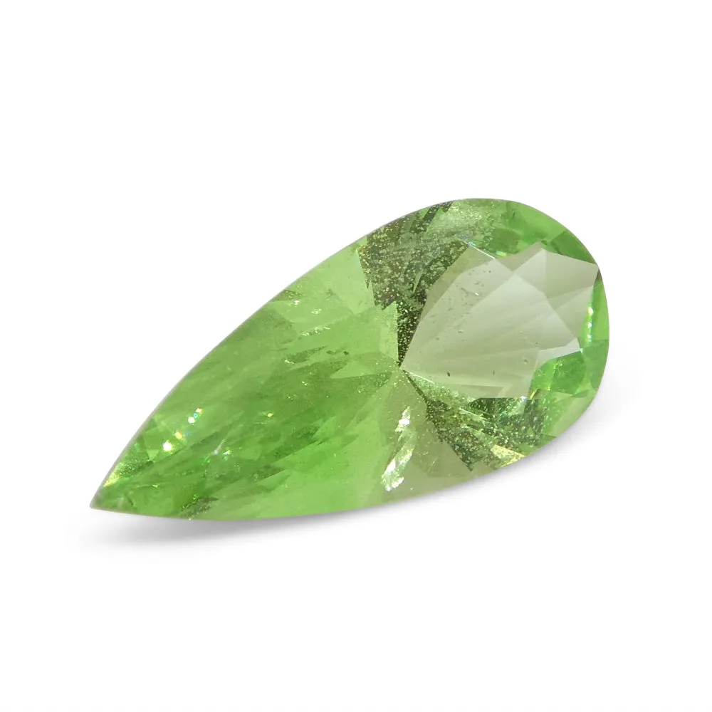 1.71ct Pear Green Merelani Mint Tsavorite Garnet from Tanzania