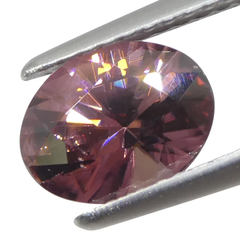 1.83ct Natural Earth Mined Oval Master Brilliant Cut Pink Zircon from Sri Lanka