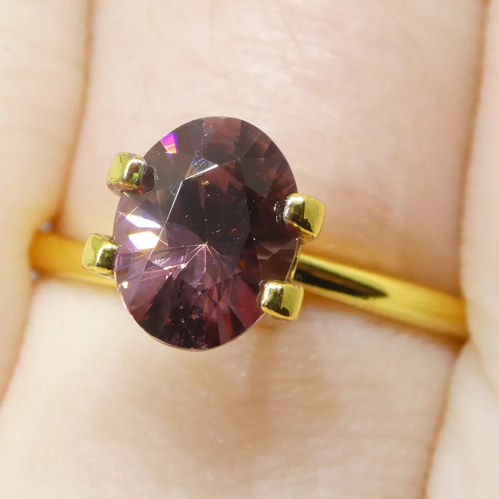 1.83ct Natural Earth Mined Oval Master Brilliant Cut Pink Zircon from Sri Lanka