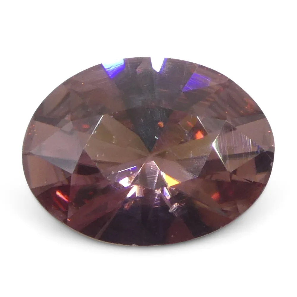 1.8ct Natural Earth Mined Oval Master Brilliant Cut Pink Zircon from Sri Lanka