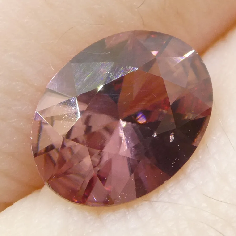 1.8ct Natural Earth Mined Oval Master Brilliant Cut Pink Zircon from Sri Lanka