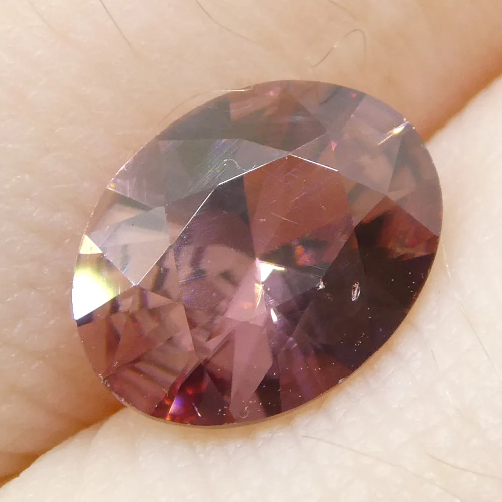 1.8ct Natural Earth Mined Oval Master Brilliant Cut Pink Zircon from Sri Lanka