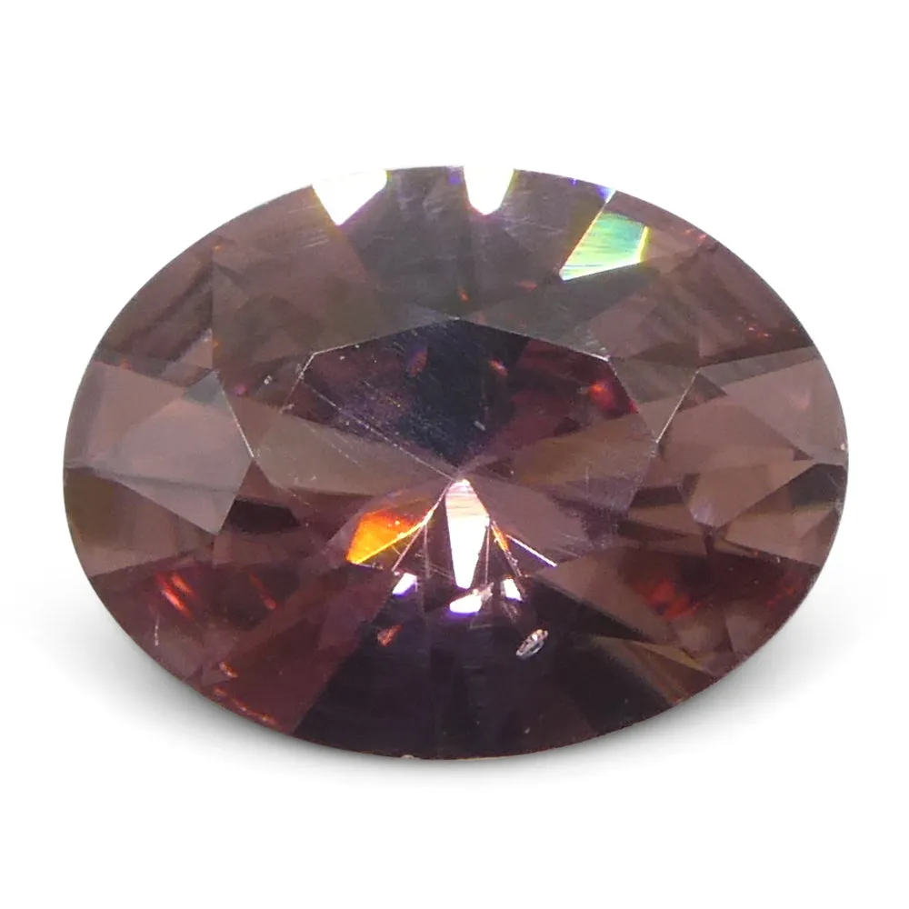 1.8ct Natural Earth Mined Oval Master Brilliant Cut Pink Zircon from Sri Lanka