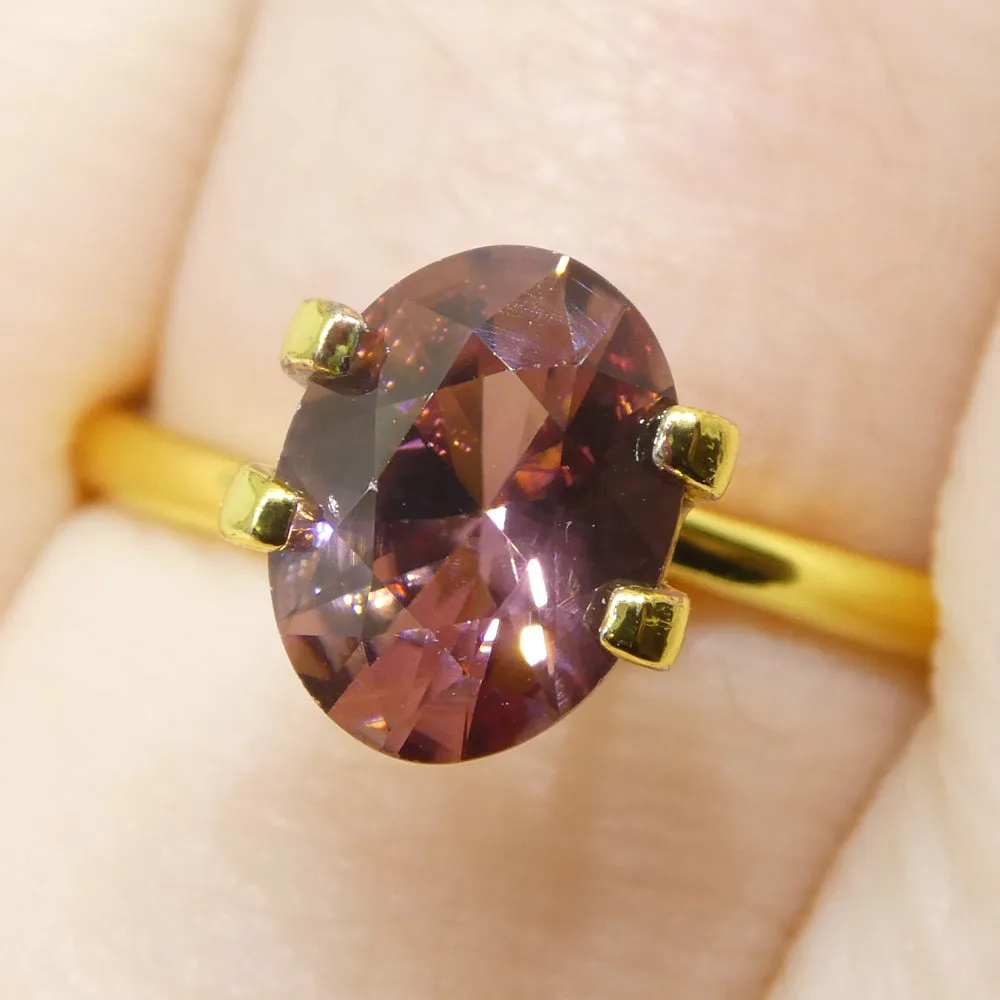 1.8ct Natural Earth Mined Oval Master Brilliant Cut Pink Zircon from Sri Lanka