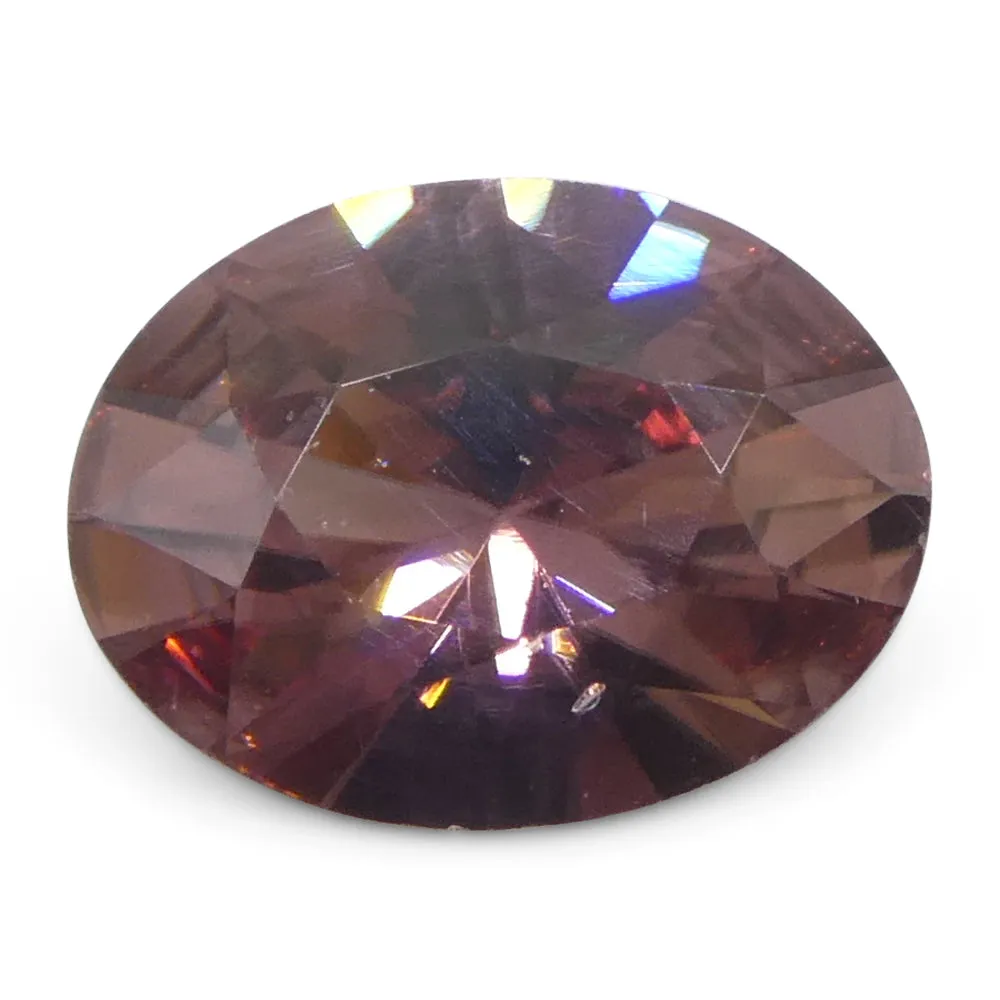 1.8ct Natural Earth Mined Oval Master Brilliant Cut Pink Zircon from Sri Lanka