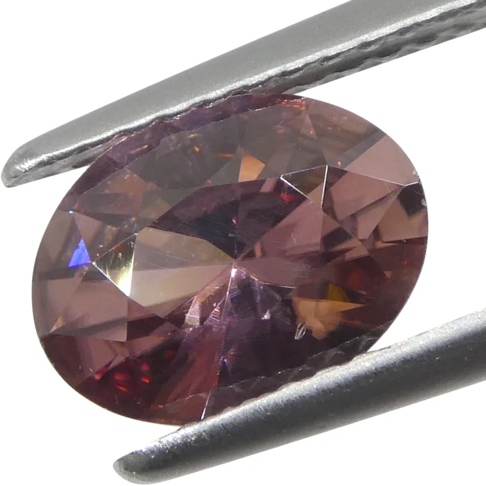 1.8ct Natural Earth Mined Oval Master Brilliant Cut Pink Zircon from Sri Lanka