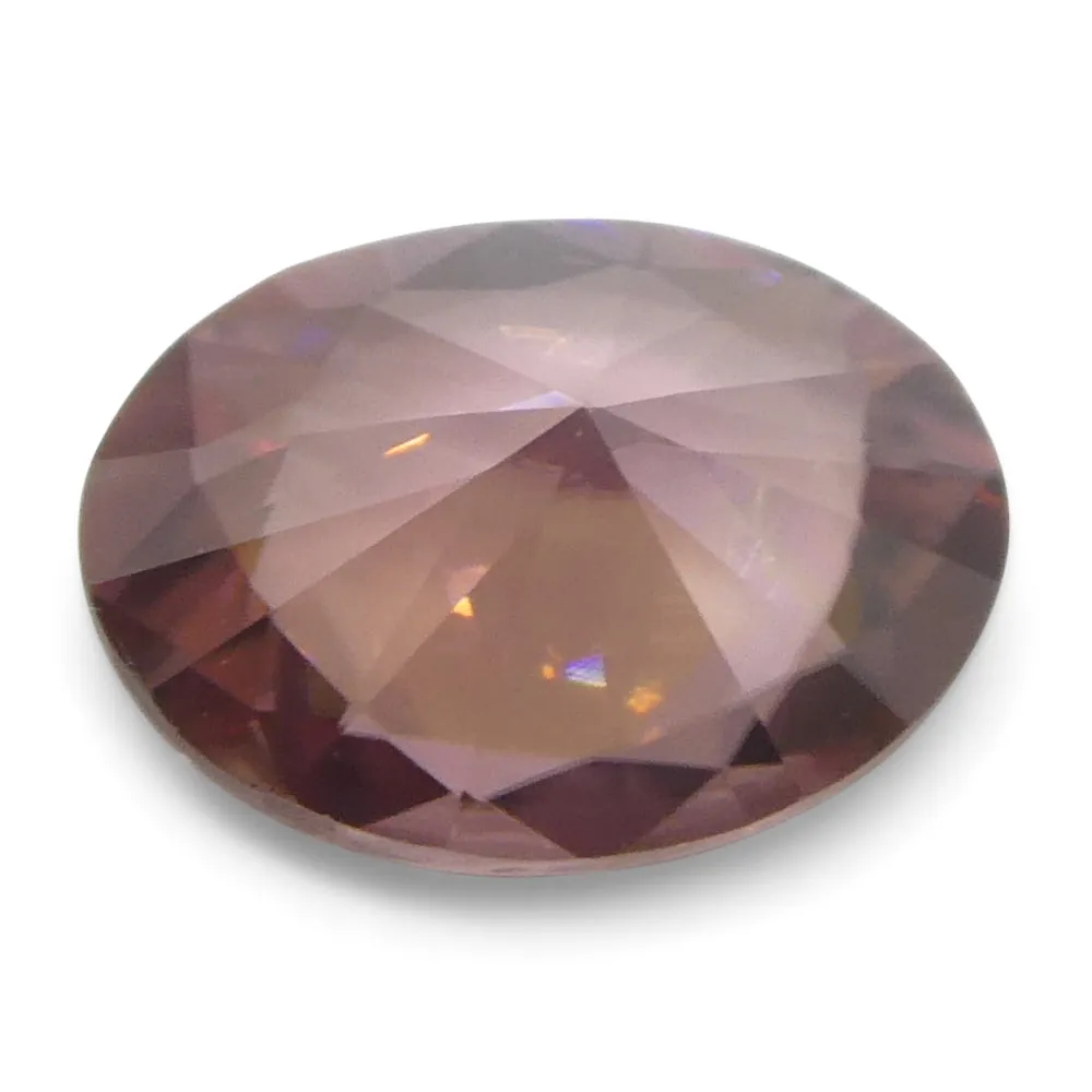 1.8ct Natural Earth Mined Oval Master Brilliant Cut Pink Zircon from Sri Lanka