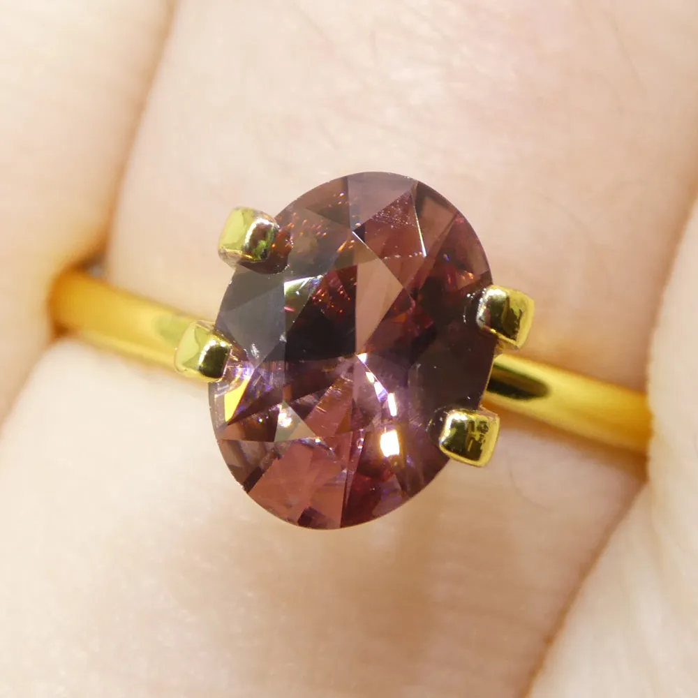 1.8ct Natural Earth Mined Oval Master Brilliant Cut Pink Zircon from Sri Lanka