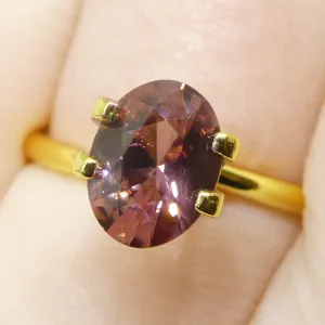 1.8ct Natural Earth Mined Oval Master Brilliant Cut Pink Zircon from Sri Lanka