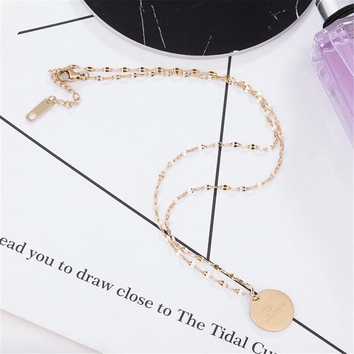 18K Rose Gold-Plated 'Love' Pendant Necklace