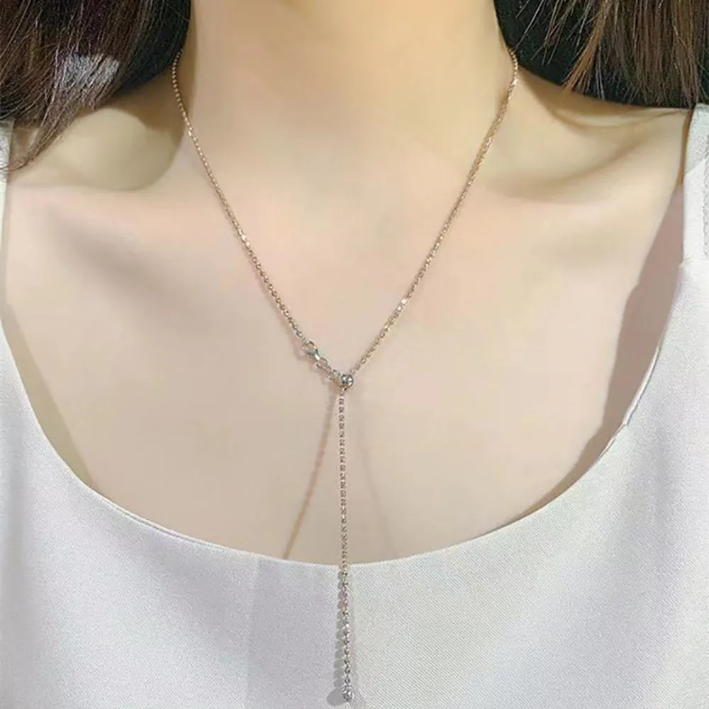 18K Solid Gold Bead Chain Necklace Glossy Beautiful Charm Jewelry 18"-24"