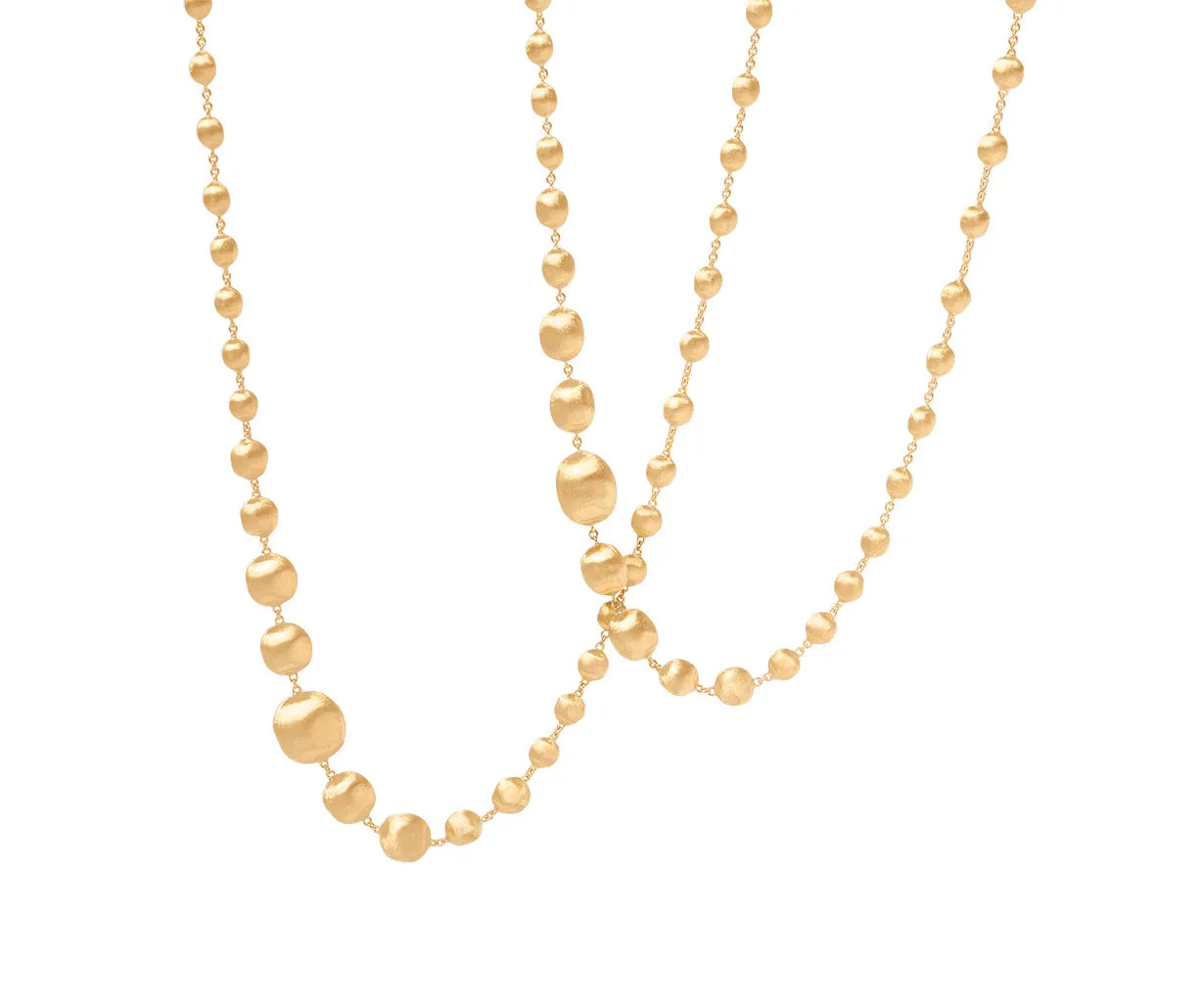 18K Yellow Gold Graduated Necklace, Long