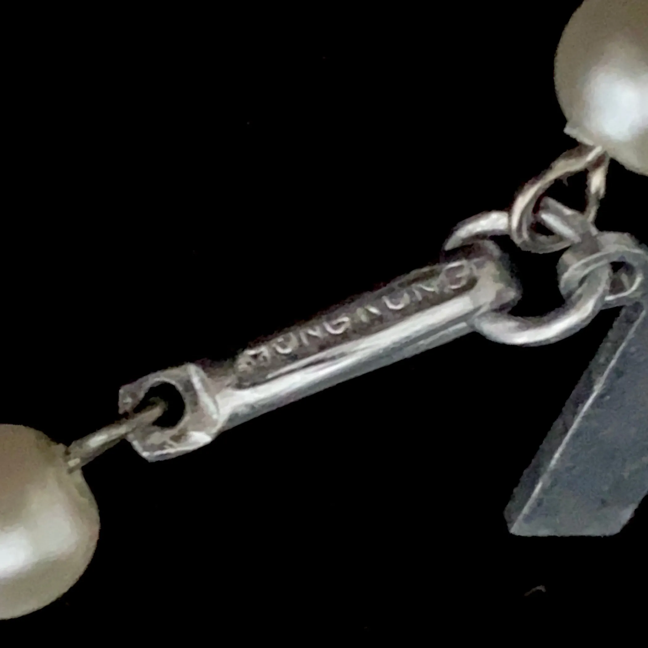 1960s Hong Kong 3-Strand White Faux Pearls